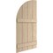 Ekena Millwork Sandblasted 4 Board Joined Board-n-Batten w/Quarter Round Arch Top Faux Wood Shutters, 22W x 62H, PR SHUBJQ22X62SDPR - alternate 10
